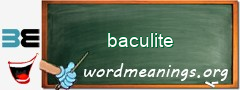 WordMeaning blackboard for baculite